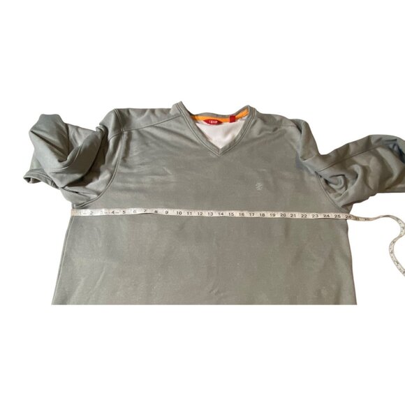 Izod Mens V-Neck Long Sleeve Pullover XXL Gray Polyester Blend Casual Shirt - Picture 5 of 9